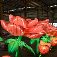 Linterna de Flores Tradicional China para Escenarios Festivos, Iluminación Exterior, Instalaciones de Linternas, Precio de Fábrica