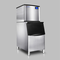 Machine à glaçons en acier inoxydable 110V, Machine à glaçons 450 lb refroidie à l'air