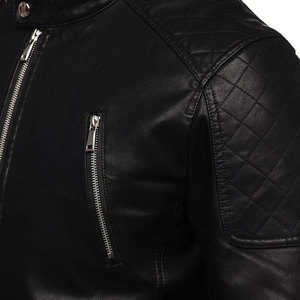 Professional Manufacturer <b>Long</b> Sleeve O Neck <b>Leather</b> <b>Jackets</b> With Front Zipper Closure <b>Leather</b> Outerwear Men Winter <b>Jackets</b> - Product Image 5
