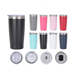 Custom logo 20 oz Insulated Car Cup <b>Double</b> <b>Wall</b> Vacuum Powder Coated Tumbler Vacuum Cup Thermal Stainless Steel Coffee Mug With - Product Image 4