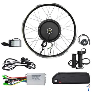 Kit de vélo électrique 48v, moteur de moyeu, 1000w, avec batterie au lithium, vitesse 7, roue libre