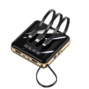 Mini batterie externe USB Type C 10000 mAh avec câble intégré pour téléphones portables, banques d'alimentation et stations d'alimentation 5000 mAh - Product Image 1