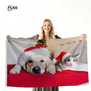 Bannière personnalisée en polyester 3x5 pieds, impression haute définition, écologique, durable, pour exposition extérieure, animalerie - Product Image 1