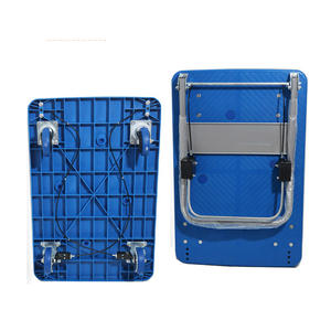 भारी शुल्क 4-पहिया ट्रक 300 किलोग्राम फोल्डिंग प्लेटफॉर्म कार्ट 600 किलोग्राम फ्लैट प्लास्टिक गोदाम कार्ट ट्रॉली - Product Image 2