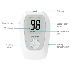 Glucómetro Bioland Sin Código, Kit Medidor de Glucosa <span class=keywords><strong>para</strong></span> Diabetes, 25/50 Tiras y <span class=keywords><strong>Lancetas</strong></span>, Monitor de Azúcar en Sangre - Product Image 3