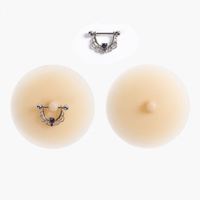 Accessoires intimes Y2K, cache-tétons en silicone fin avec anneau de piercing pour les tétons, pasties adhésives pour filles, vente en gros