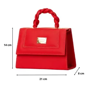 Bolso Bandolera Rojo Fana Nicole, Material PU, Cierre Magnético, Correa para el Hombro, Uso Diario para Mujer - Product Image 4