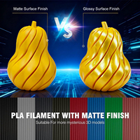 PRINTROO Filamento PLA Mate para Impresora 3D, 1.75mm, Textura Mate Escarchada, Bobina de Cartón Marrón, 1KG, para Bricolaje