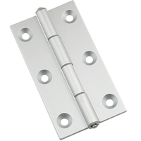 Industrial 180 °   Bisagra de aluminio con revestimiento plateado anodizado, eje de ajuste cero y buje incorporado para un uso silencioso y sin polvo