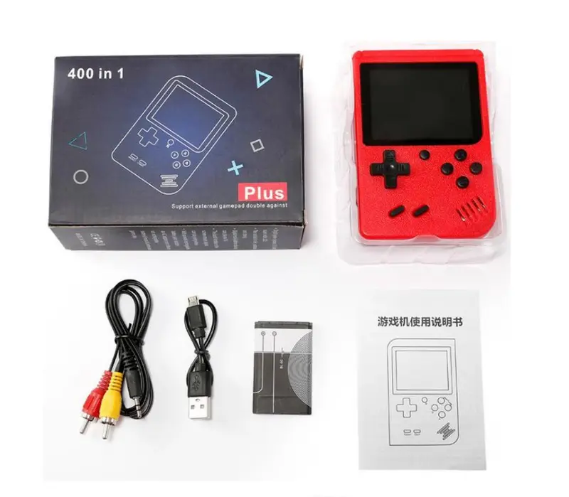 Geil!!! Sup Retro tragbare Spielbox-Konsole mit 400 Spielen in 1 - Mini 8Bit GameBoy