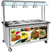 Restaurant Offre Spéciale 2 couches chauffe-aliments électrique affichage Buffet chauffe-aliments vitrine