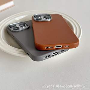 <span class=keywords><strong>Coque</strong></span> de téléphone en similicuir automne hiver pour IPhone16 Pro Max pour <span class=keywords><strong>Apple</strong></span> 15 <span class=keywords><strong>coque</strong></span> souple luxe couleur Pure housse de protection - Product Image 2