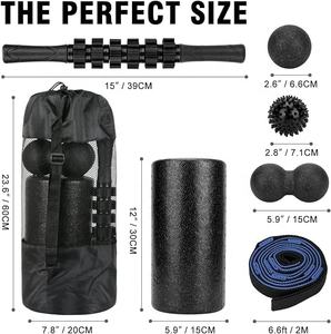 ชุดลูกกลิ้งโฟมลูกกลิ้งความหนาแน่นสูงนวดลูกกล้ามเนื้อนวดติด<span class=keywords><strong>สาย</strong></span>ยืดถั่วลิสงนวดบอลกายภาพบําบัดชุด - Product Image 2