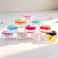 Petits pots cosmétiques carrés en plastique 3g/5g, mini-contenants pour crème visage, fard à paupières et échantillons, pots en plastique en gros pour cosmétiques