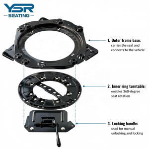 Plaque pivotante rotative à 360 degrés pour siège de <span class=keywords><strong>camping</strong></span>-<span class=keywords><strong>car</strong></span>, accessoire de ré<span class=keywords><strong>aménagement</strong></span> automobile à installation facile et rotation fluide - Product Image 2