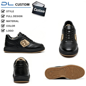 Scarpe Casual Premium Personalizzate in Vera Pelle Traspirante con Lacci, <span class=keywords><strong>Sneakers</strong></span> di Lusso Unisex con Etichetta Privata di Designer - Product Image 1