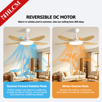 Ventilateur de plafond moderne de 52 pouces avec lampe, moteur DC, télécommande LED, 3/5/6 pales, 6 vitesses, CRI 90, lumière à spectre complet, batterie rechargeable