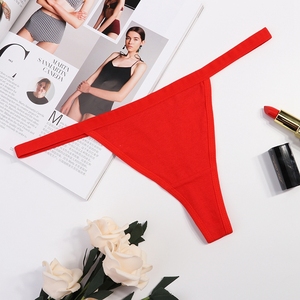 Đồ lót nữ gợi cảm kiểu T-back hàng ngày 100% <span class=keywords><strong>cotton</strong></span>, quần lót dây, quần G-<span class=keywords><strong>string</strong></span> cạp thấp dệt kim size XL cho người lớn - Product Image 2