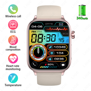 Lige BWET570 ET570 jam tangan pintar fungsi kesehatan jam tangan pintar denyut jantung tekanan darah ECG aplikasi jam tangan pintar - Product Image 2