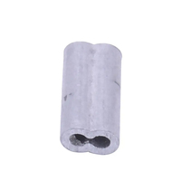Pure aluminium elektrische omheining krimphuls met dubbele opening voor stalen draadverbinding, anti-deformatie compressiehuls