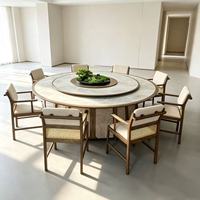 Ensemble de table à manger en bois et 6 chaises, meubles de luxe écologiques pour hôtel, restaurant, villa, salon, appartement, vente en gros
