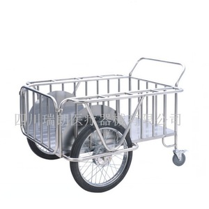 Chariot médical Sichuan Ruilang en acier inoxydable, monocouche, silencieux, RT-010B, chariot de transport hospitalier - Product Image 1