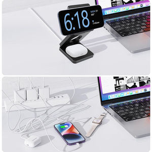 Cargador Inalámbrico Magnético Plegable 3 en 1 de 15W, Cargadores Inalámbricos Rápidos para iPhone 15, iWatch y Airpods, ¡Gran Venta! - Product Image 5