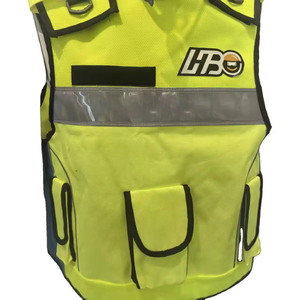 Gilet riflettente di sicurezza per uomo HBC Custom Hi Vis per la costruzione di strumenti da lavoro gilet in Mesh ad alta visibilità - Product Image 2