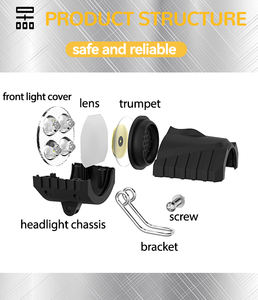 Kit d'éclairage LED avant arrière électrique de vente chaude 120dB et klaxon pour la conduite de nuit Caractéristiques portables et étanches pour Ebike - Product Image 2