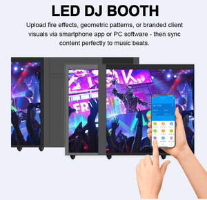 Dj Station Fachada Escritorio Soporte Mesa Cabina portátil Led Video Wall Pantalla Dj Booth - Product Image 4