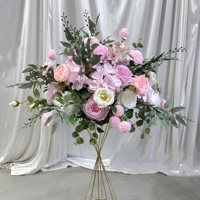 Boule de fleurs artificielles vertes, centre de table de mariage, sphère florale artificielle pour la décoration de table, décoration de fête
