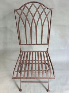 HE-1304 boda jardín al aire libre decorativa silla plegable de Metal blanco plegable al aire libre Bistro jardín metal sillas de hierro forjado - Product Image 3