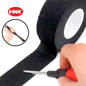 Cinta protectora de arnés de cableado automotriz a prueba de fuego negra HWK, tela resistente al calor para envolver el coche, advertencia acrílica de fusión en caliente - Product Image 4