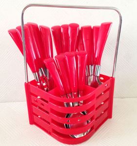 Ensemble de couverts en acier inoxydable vert de 24 pièces avec poignée en PP créative et unique, vaisselle d'hôtel - Product Image 6