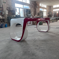 Meubles de bureau à domicile de Studio personnel au design artistique unique Modèles de table de bureau de direction à surface solide modernes