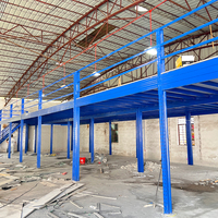 Plateforme de mezzanine industrielle à plusieurs niveaux en acier, type vertical, protection ESD, capacité de charge 500 kg/m², assemblage par emplacement de cartes