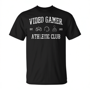 Camiseta Vintage Desgastada del Club Atlético Video Gamer, Camiseta Informal para Hombre con Diseño de Videojuegos - Product Image 2