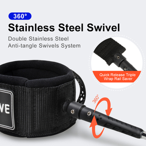 Woowave Factory Coiled TPU Surfboard <span class=keywords><strong>Leash</strong></span> Custom Logo Ankle Wrist Surf Leg Rope Safety Surf <span class=keywords><strong>Leash</strong></span> <span class=keywords><strong>for</strong></span> Surfing SUP <span class=keywords><strong>Bodyboard</strong></span> - Product Image 2