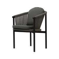 Ensemble de jardin moderne et minimaliste, canapé et chaise d'extérieur en alliage d'aluminium, imperméable, pour cour, terrasse, salon, villa, B&B, en plein air