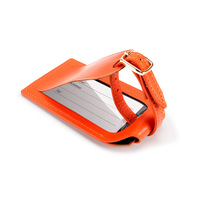 Étiquette de bagage en cuir véritable personnalisée avec logo, support de suivi intelligent pour AirTag, idéale pour cadeau, OEM