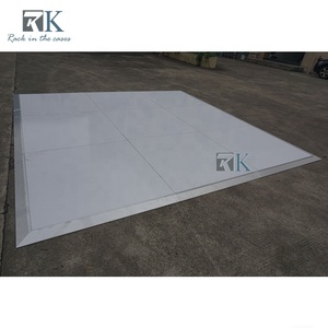 4ft*4ft Wooden <b>Platform</b> White Dance Floor with Aluminum Edges Dance Floor - Product Image 4