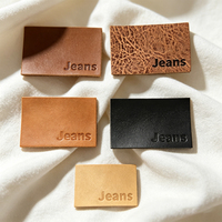 Écusson en cuir véritable personnalisé, logo gaufré à chaud, à coudre, accessoires vestimentaires écologiques, vente en gros OEM pour étiquettes de jeans