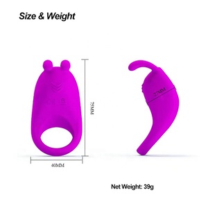 <span class=keywords><strong>Anneau</strong></span> de pénis en silicone lapin avec stimulation du clitoris, rechargeable, 7 modes de vibration, anneaux de pénis vibrants pour hommes - Product Image 3