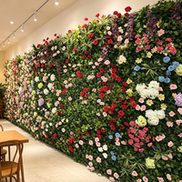 Panneau mural vertical en plastique imitation gazon artificiel Ba Gang, durable et respectueux de l'environnement, pour la décoration d'hôtels et de mariages