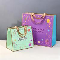 Sac cadeau en kraft réutilisable écologique personnalisé avec logo imprimé à l'écran |   Sac de courses découpé au laser pour emballage de boutique (recyclé)