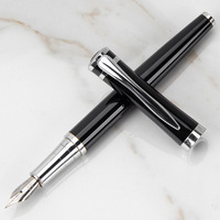 BECOL stylo d'affaires noir personnalisé haut de gamme stylo d'écriture de calligraphie de luxe Logo personnalisé stylo plume en métal pour le bureau de l'école