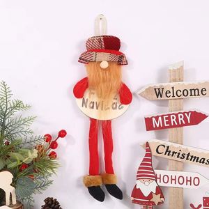 Factory Wholesale Low MOQ Handmade Xmas Ornament - Premium Fabric Holiday Decor Long-legged Faceless <b>Santa</b> - Product Image 3