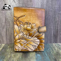 Couverture de carnet en cuir véritable A5 A6 avec impression personnalisée, reliure à anneaux, couverture de carnet en cuir véritable
