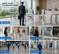 Tourniquet intelligent à reconnaissance faciale RFID - Solution de contrôle d'accès sécurisée, efficace et anti-évasion pour les environnements modernes