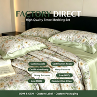 Parure de lit de luxe en Tencel Lenzing – Housse de couette et draps king size – Ensemble de literie de luxe